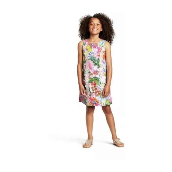 Lilly Pulitzer for Target Girls Nosey Posie Shift Mini Dress, size 6x